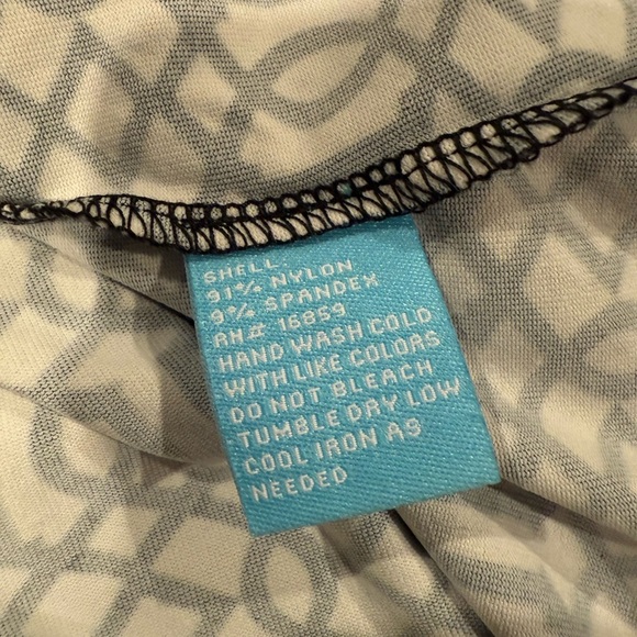 J McLaughlin 3/4 Sleeve Black Cream Patterned Catalina Cloth Dress Size M - Picture 4 of 4